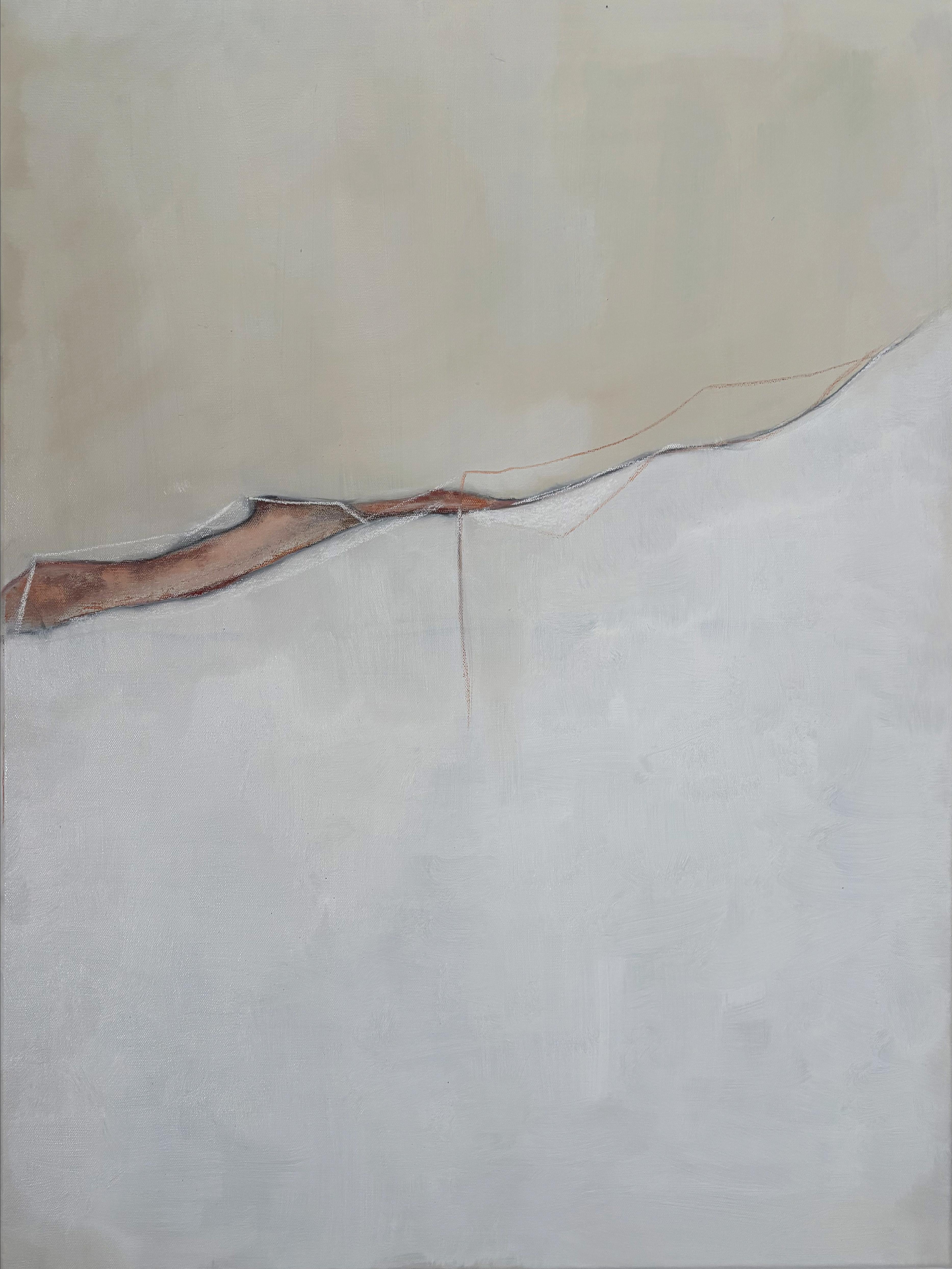 "White Landscape" Abstract landscape Painting , Original art Made in Italy