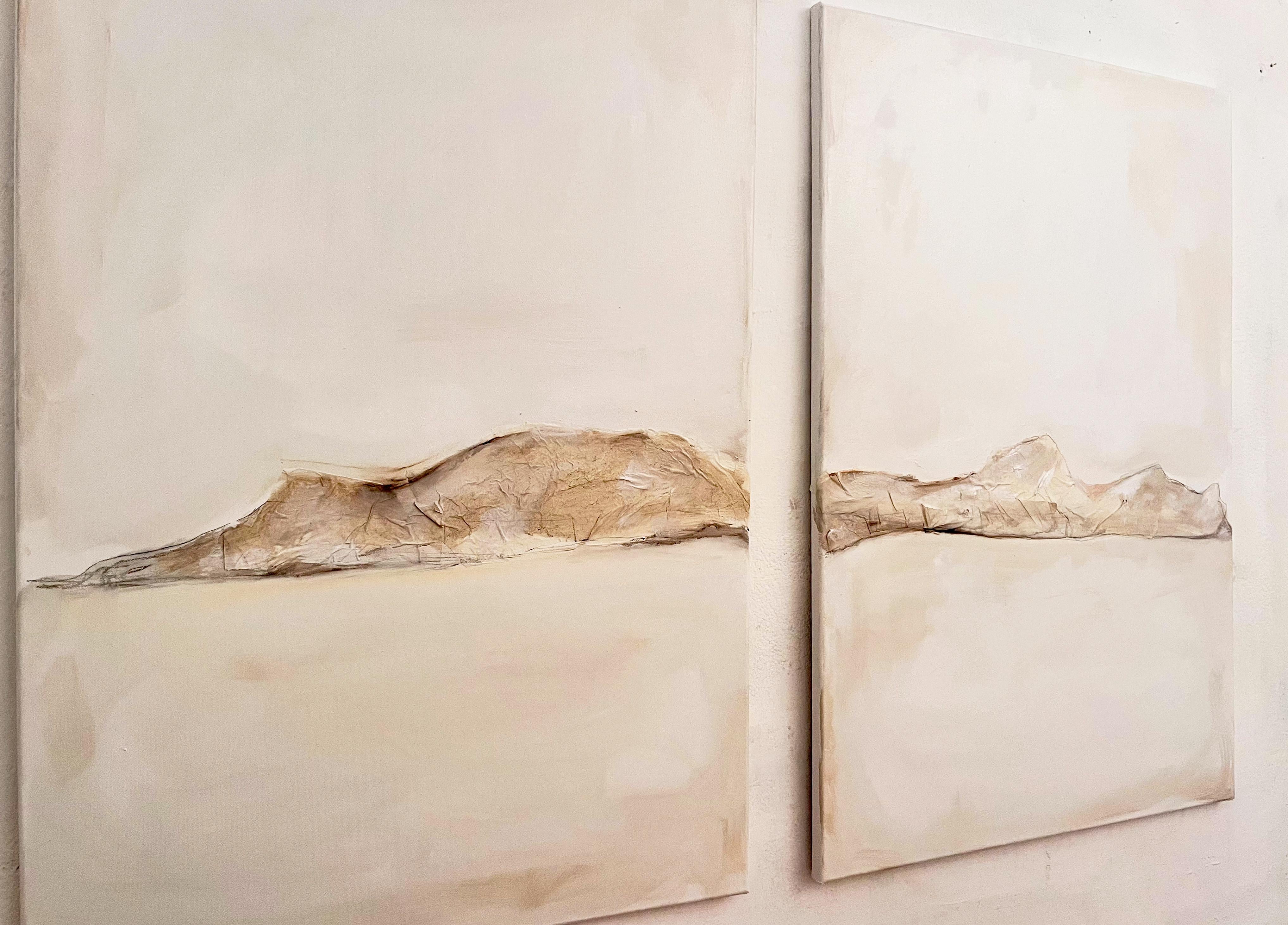 White Landscape, Diptych, Original Art , Made in Italy by Marilina Marchica For Sale 2