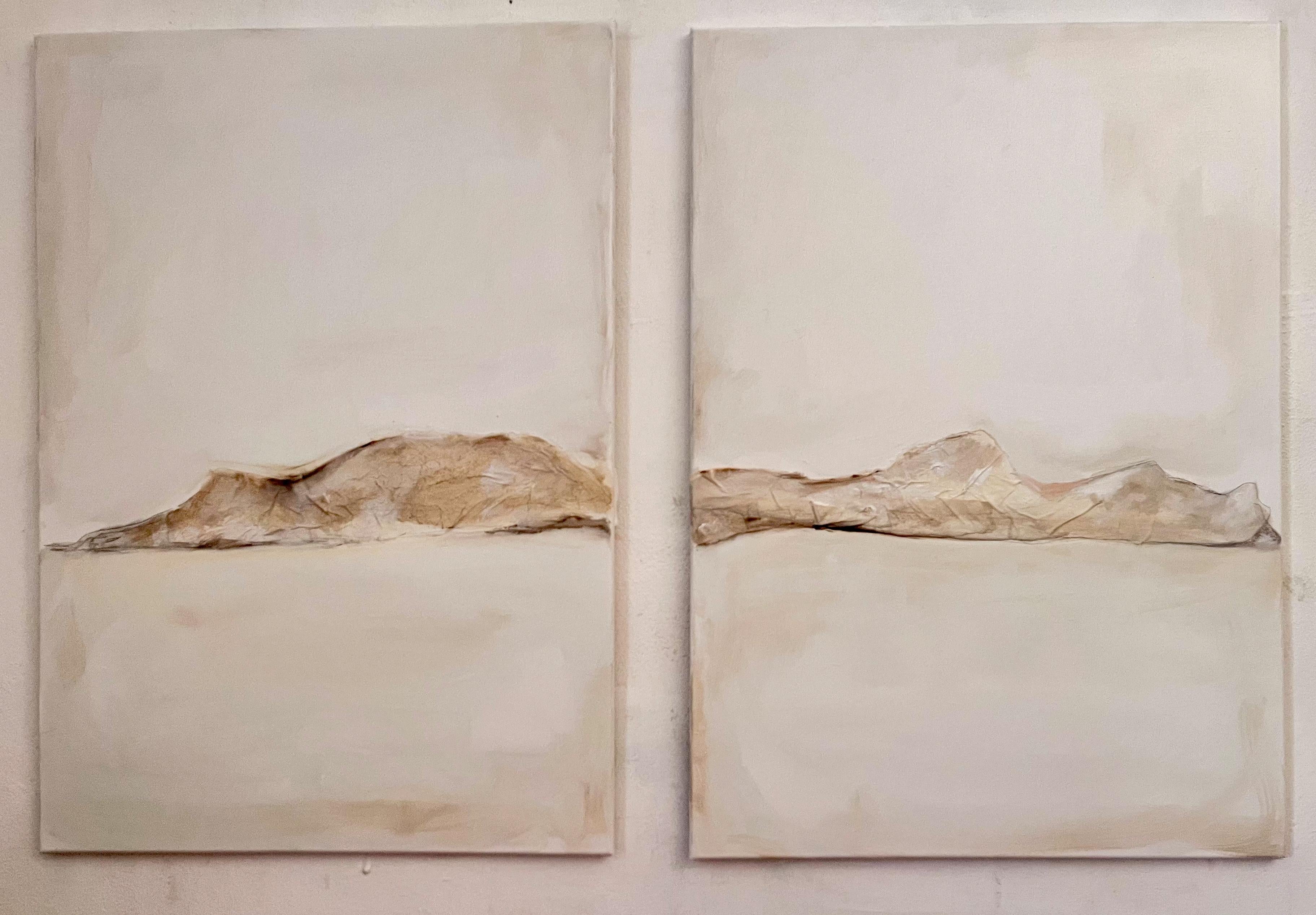 White Landscape, Diptych, Original Art , Made in Italy by Marilina Marchica For Sale 6