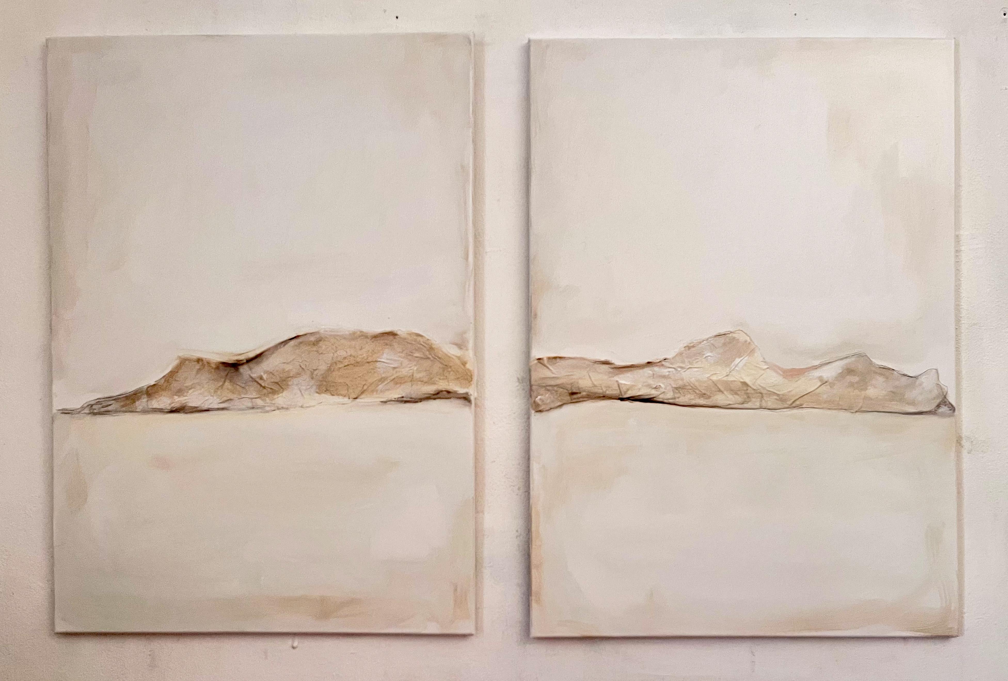 White Landscape, Diptych, Original Art , Made in Italy by Marilina Marchica For Sale 7