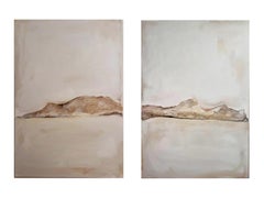 Weiße Landschaft, Diptychon, Originalkunst, hergestellt in Italien von Marilina Marchica