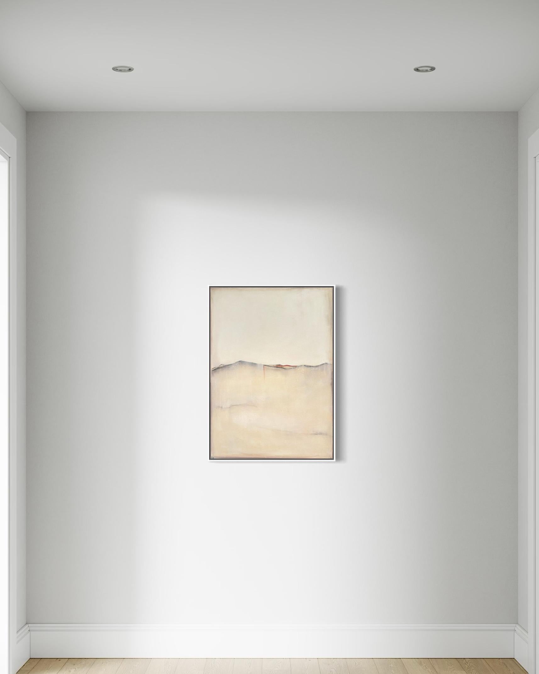 White Landscape – Original Minimal Abstract Oil Painting on Canvas (2025) For Sale 9