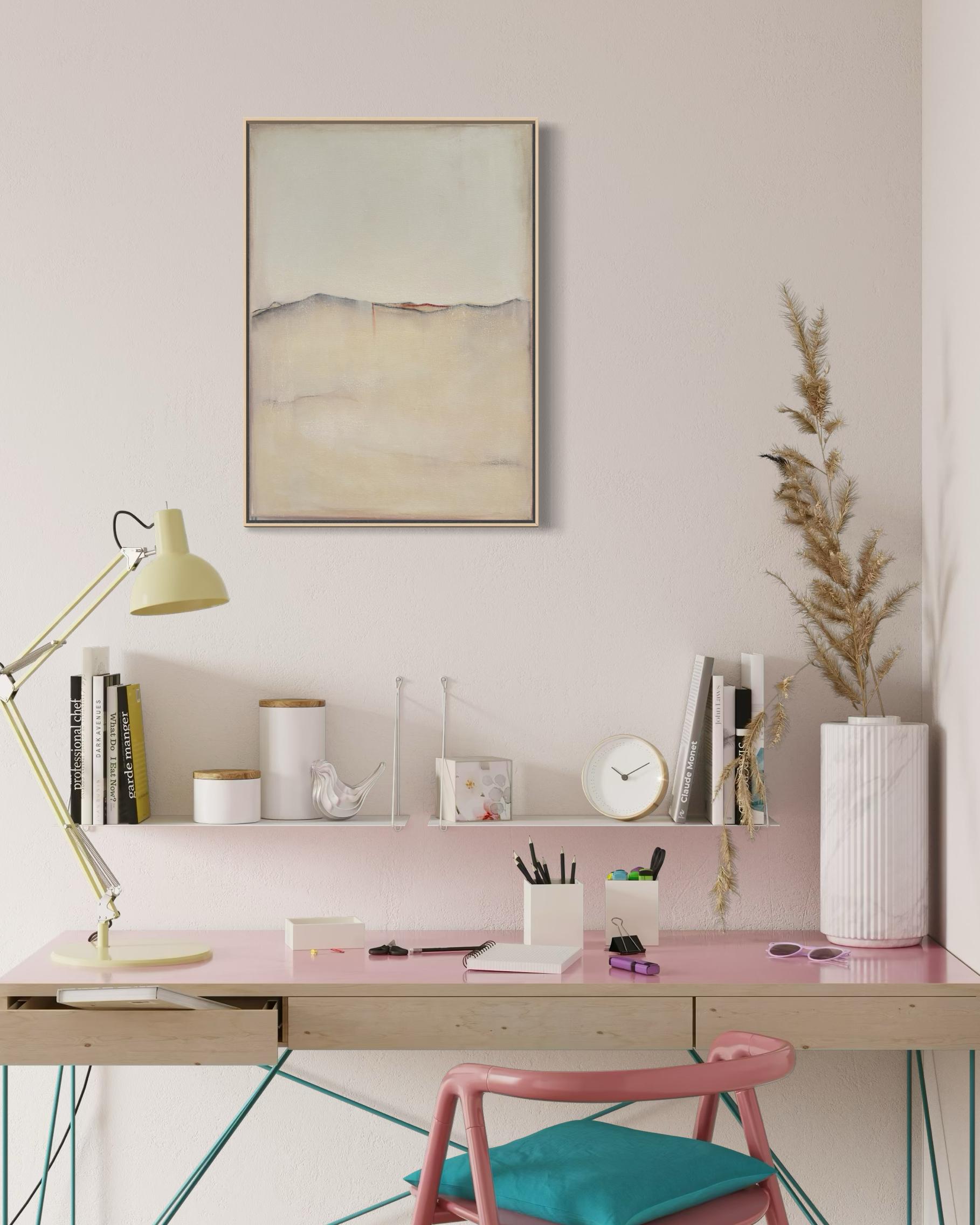 White Landscape – Original Minimal Abstract Oil Painting on Canvas (2025) For Sale 6