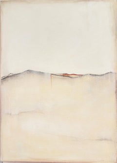 Weiße Landschaft - Original Minimalistische Abstrakte Ölgemälde auf Leinwand (2025)