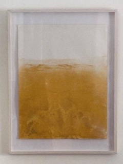 Gelbe Landschaft Abstrakte Kunst , Pigment auf Papier Großformat, Marilina Marchica