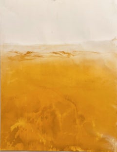 Paisaje Amarillo Arte Abstracto , Pigmento sobre Papel Tamaño Grande, Marilina Marchica