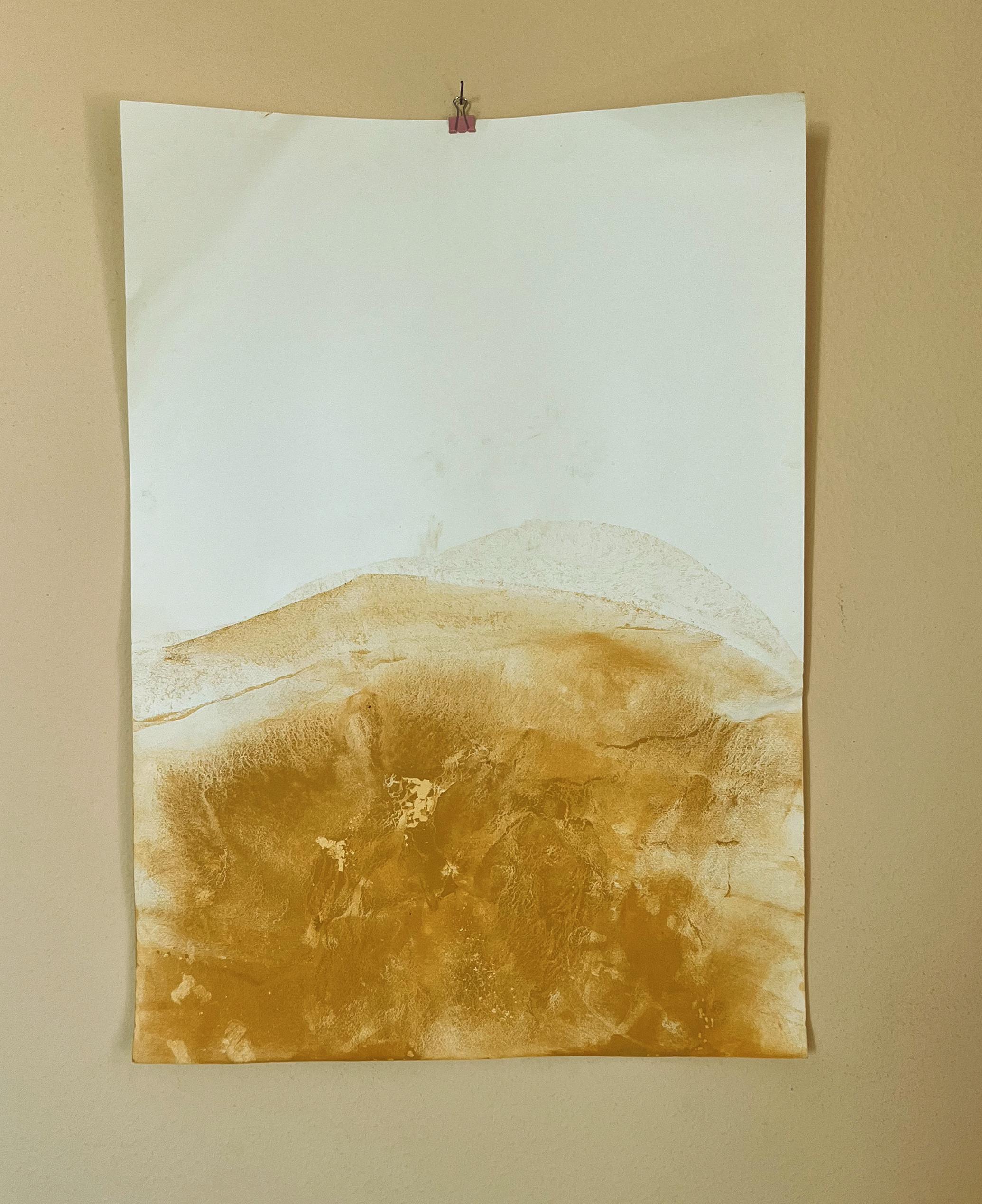 Yellow Landscape, Original Art on Paper , One of a kind, by Marilina Marchica For Sale 1