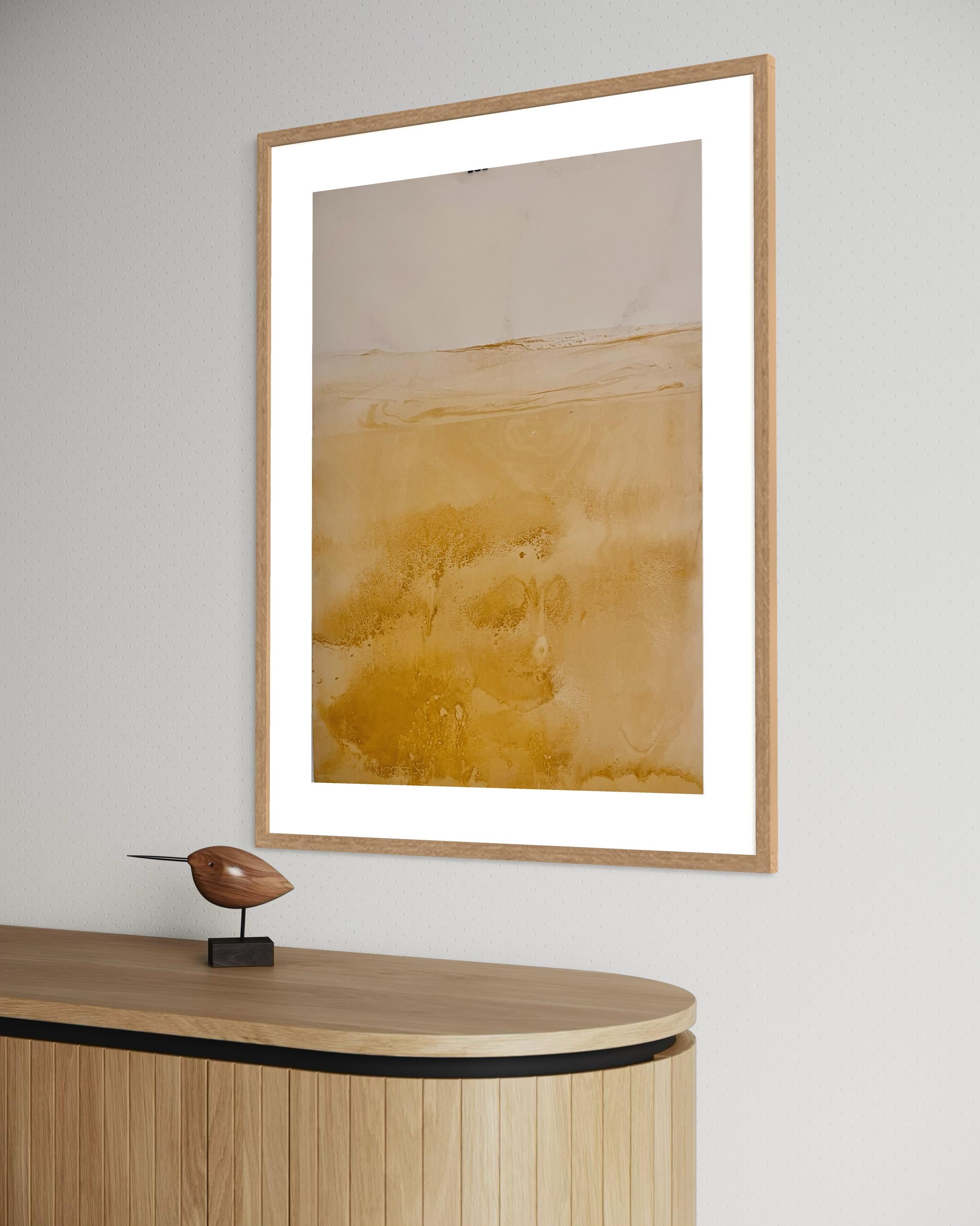 Paesaggio giallo, Arte originale su carta , Pezzo unico 4