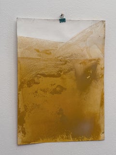 Paisaje amarillo - Obra original contemporánea sobre papel, Marilina Marchica, 2024