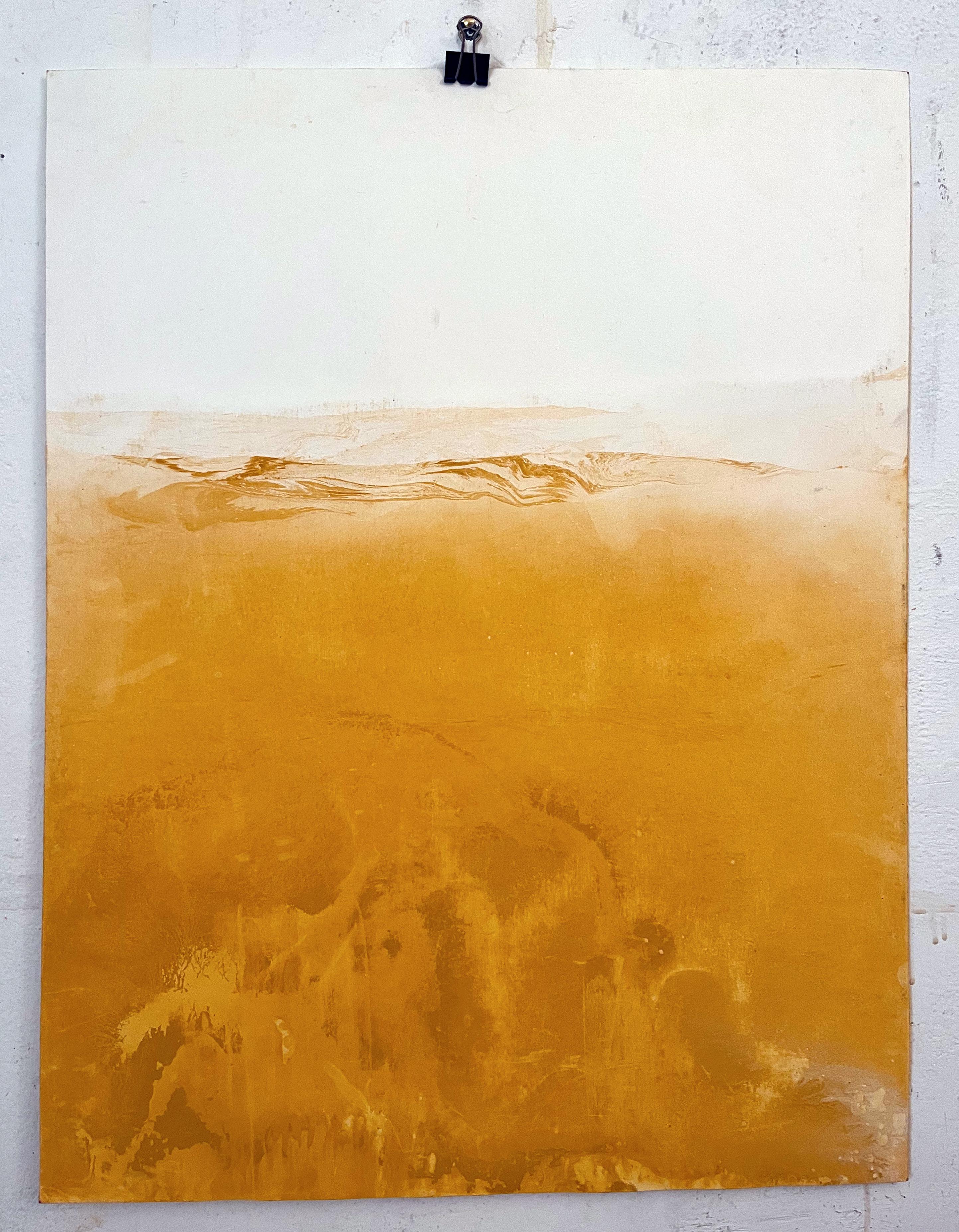 Yellow Landscape Original Drawing made in Italy 1