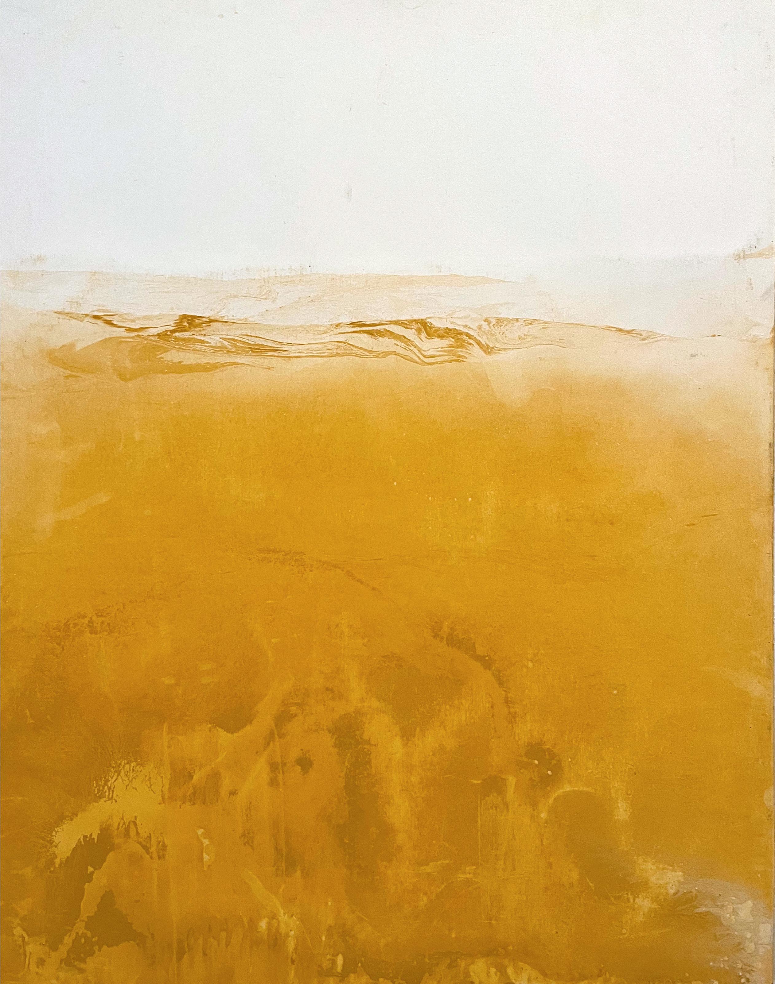Gelbe Landschaft, Originalzeichnung, hergestellt in Italien im Angebot 2