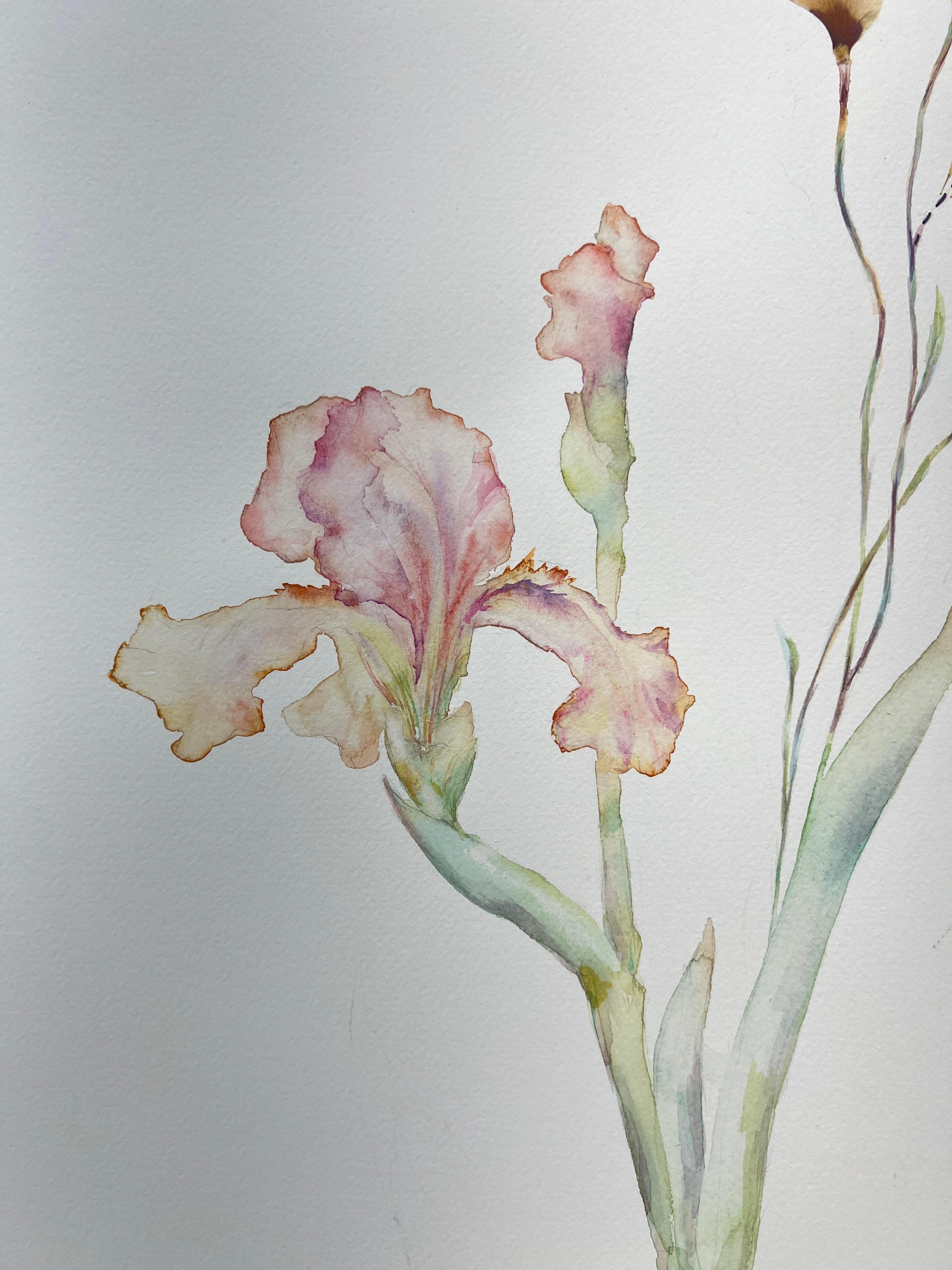 A Lucious Iris, 2025 (Zeitgenössisch), Mixed Media Art, von Marilla Palmer