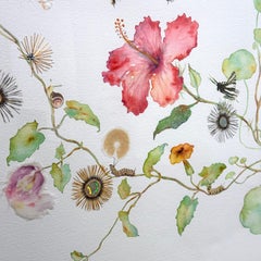 Marilla Palmer "Love in the Anthropocene" Pressed Flowers & Mixed Media on Paper