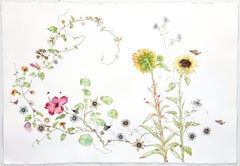 Marilla Palmer "Love in the Anthropocene" Pressed Flowers & Mixed Media on Paper