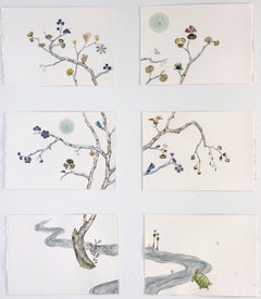 Marilla Palmer "Post Sublime" Pressed Flowers and Mixed Media on Paper