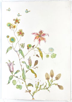 Marilla Palmer "The Innocence of Flowers" Pressed Flowers & Mixed Media on Paper