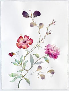 Marilla Palmer "Vanitas" Pressed Flowers and Mixed Media on Paper