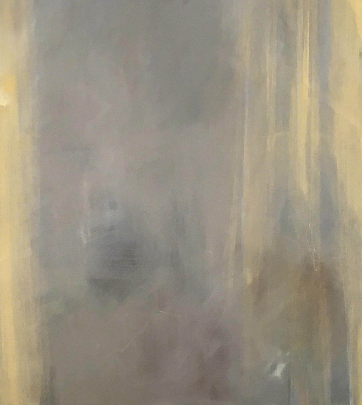 Oro liquido su tela grigia  Arte astratta  Calmante lunatico  54 x 48 $6600 in vendita 3