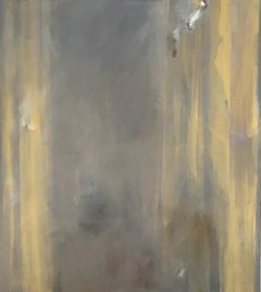 Liquid Gold On Gray Oil/canvas  Abstract Art  Moody Calming  54 x 48 $6600
