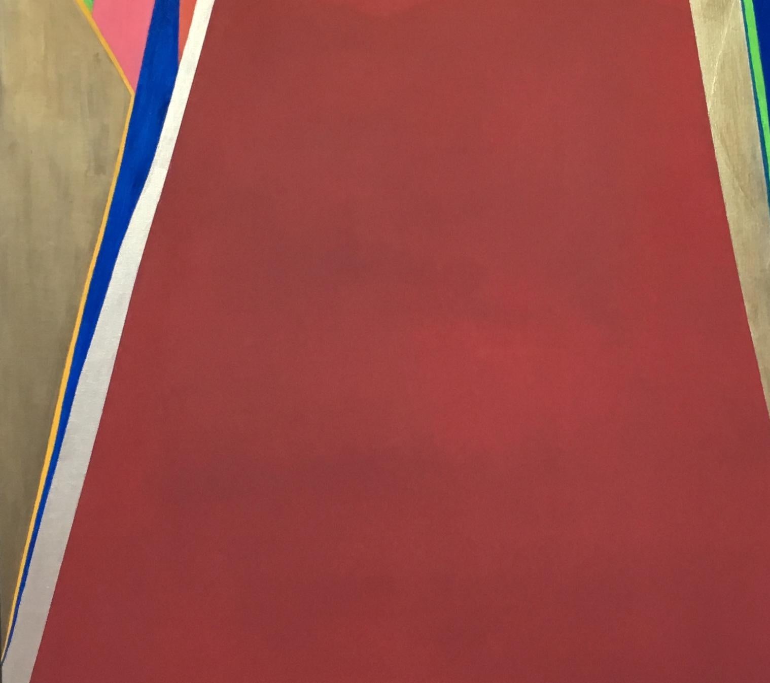 Remembering Erfolg 48x48  Öl auf Leinwand Abstrakte Kunst   Red Texas Künstler im Angebot 2