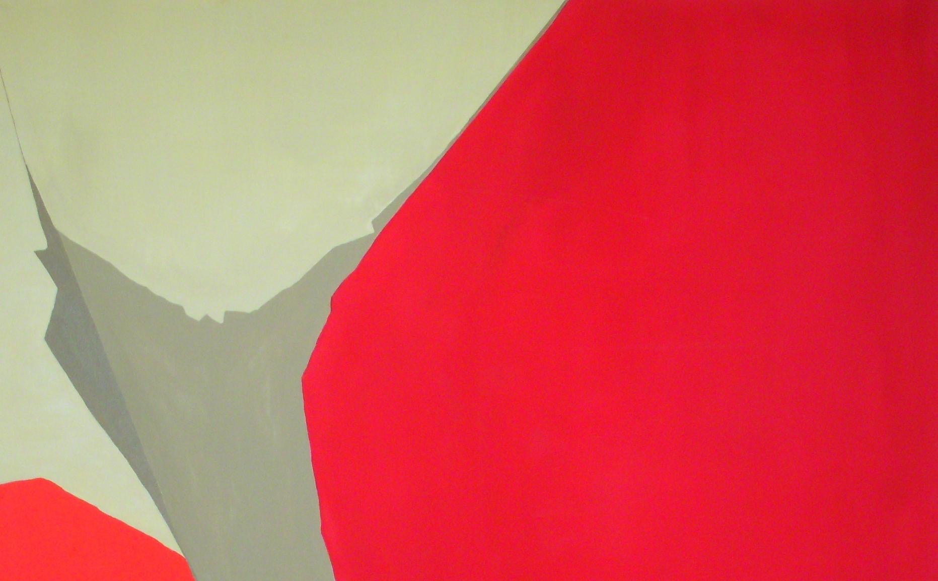 Untitled Red 	54”x48”.   Oil/canvas  Abstract Art  Shapes Inner Feelings  Bold For Sale 2