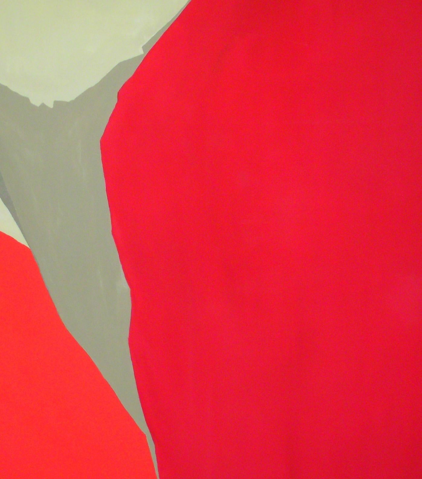 Untitled Red 	54”x48”.   Oil/canvas  Abstract Art  Shapes Inner Feelings  Bold For Sale 3
