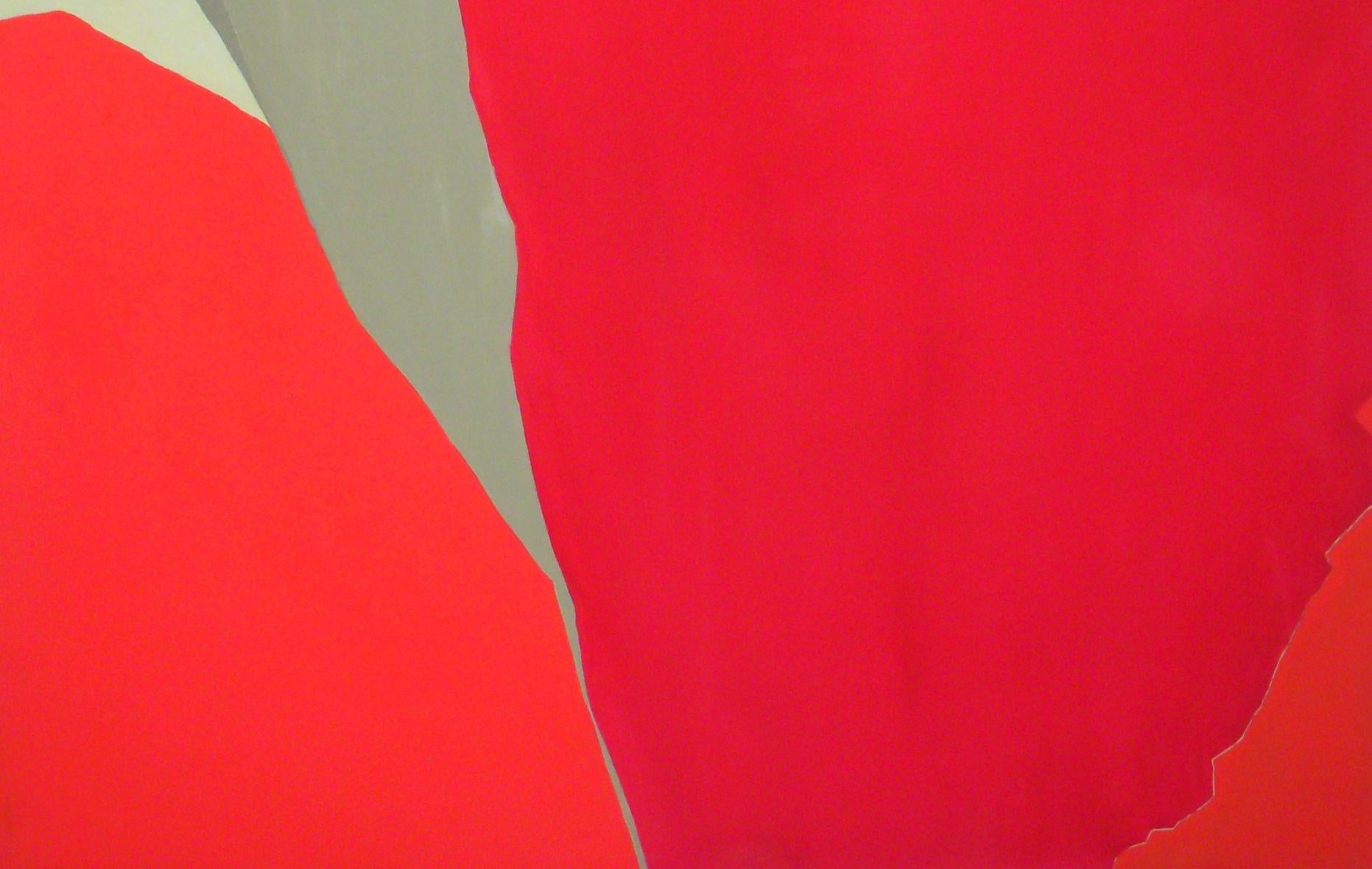 Untitled Red 	54”x48”.   Oil/canvas  Abstract Art  Shapes Inner Feelings  Bold For Sale 4