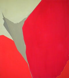 Sans titre Rouge 	54”x48”.   Huile/toile  Art abstrait  Façonner les sentiments intérieurs  Gras