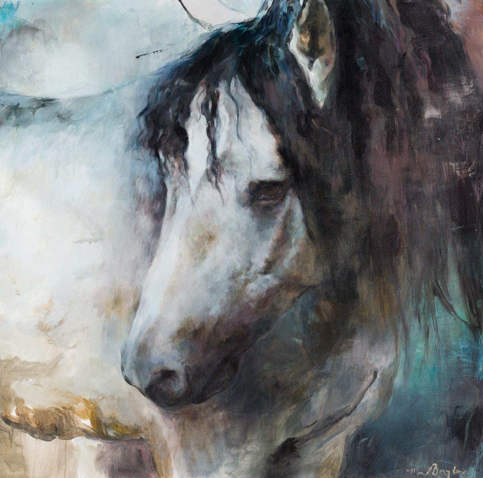 Marilyn Borglum Animal Painting - A Nighttime Story