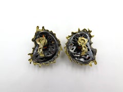 Marilyn Cooperman Carnelian, Gold and Silver Earrings