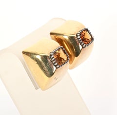 Marilyn Cooperman Ohrringe aus Gold und Citrin