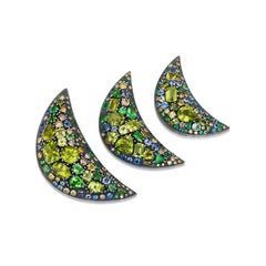 Marilyn Cooperman Peridot-Slice-Anstecknadeln – Dreier-Set