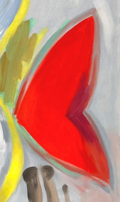 "New Valentine"oil painting shows colorful, dancing movement