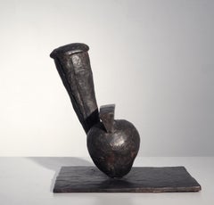 "After Leaving", a unique cast bronze of floating forms 
