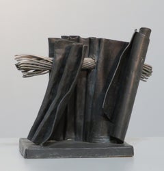 "Kachemak",  a unique silver toned lead and aluminum sculpture