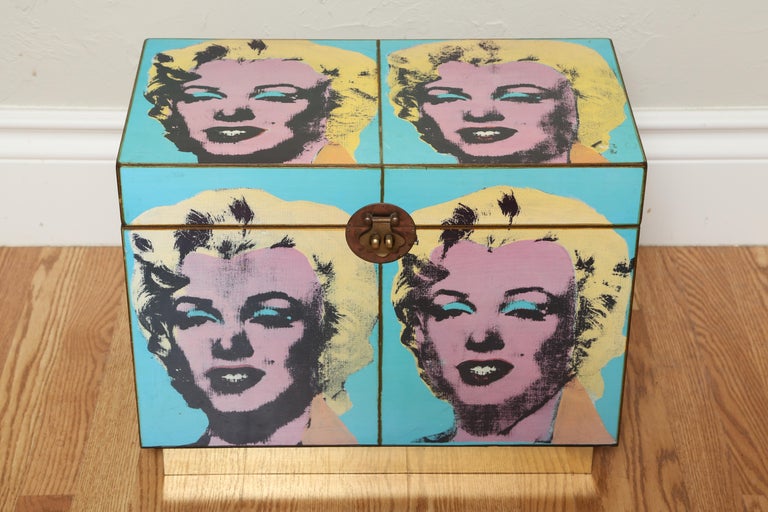 20th Century Marilyn Decorated Trunk For Sale