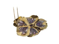 Marilyn F. Cooperman 18k Gold and Gemset Clip-Brooch