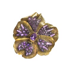 Marilyn F. Cooperman 18k Gold and Gemset Clip-Brooch