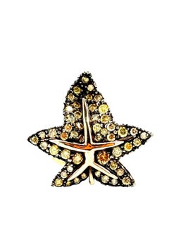Orecchini di Marilyn F. Cooperman con diamante giallo da 4,10 carati, in argento sterling e oro 18 carati
