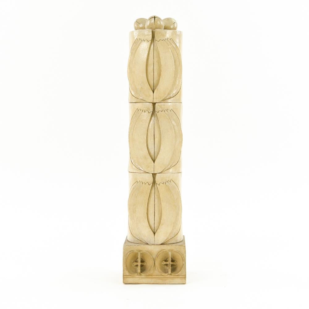 Marilyn Fox, Modernist Ceramic Architectural Column Sculpture, 1980s For Sale 4