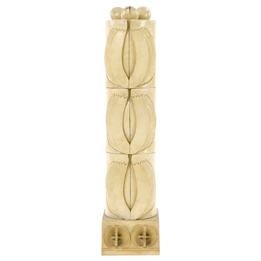 Marilyn Fox, Modernist Ceramic Architectural Column Sculpture, 1980s