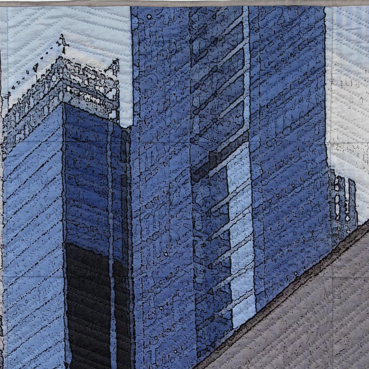 fenêtres de Chicago 1305, techniques mixtes sur toile en vente 1