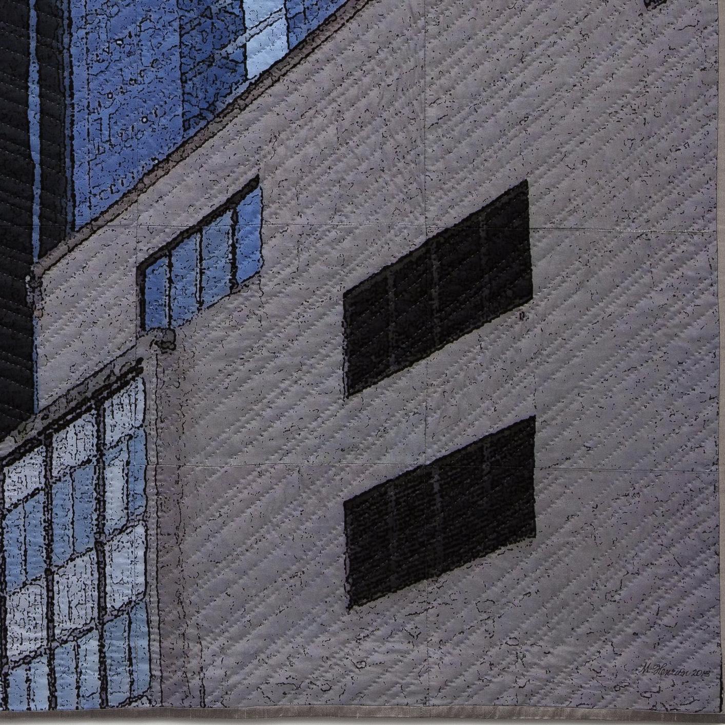 fenêtres de Chicago 1305, techniques mixtes sur toile en vente 1