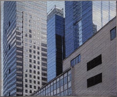Used Chicago Windows 1305, Mixed Media on Canvas
