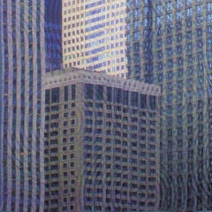 Chicago Windows 1453, Mixed Media on Canvas