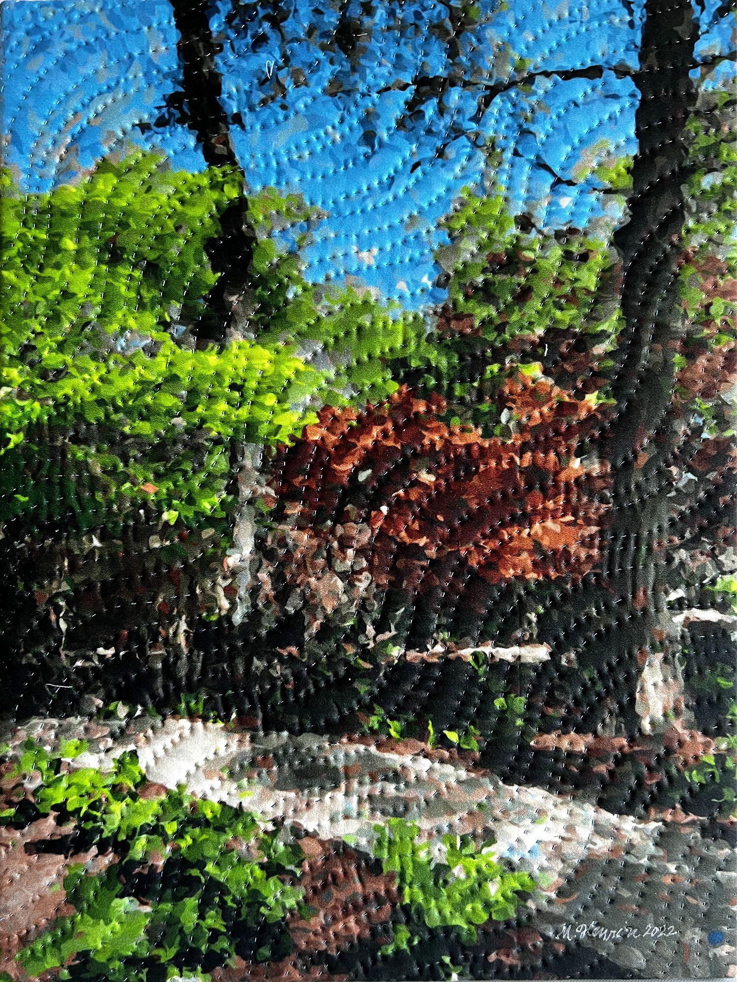 Arboretum de Dallas 2, Technique mixte sur toile - Mixed Media Art de Marilyn Henrion