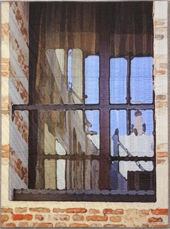 Krakow Window 1333, Mixed Media on Canvas
