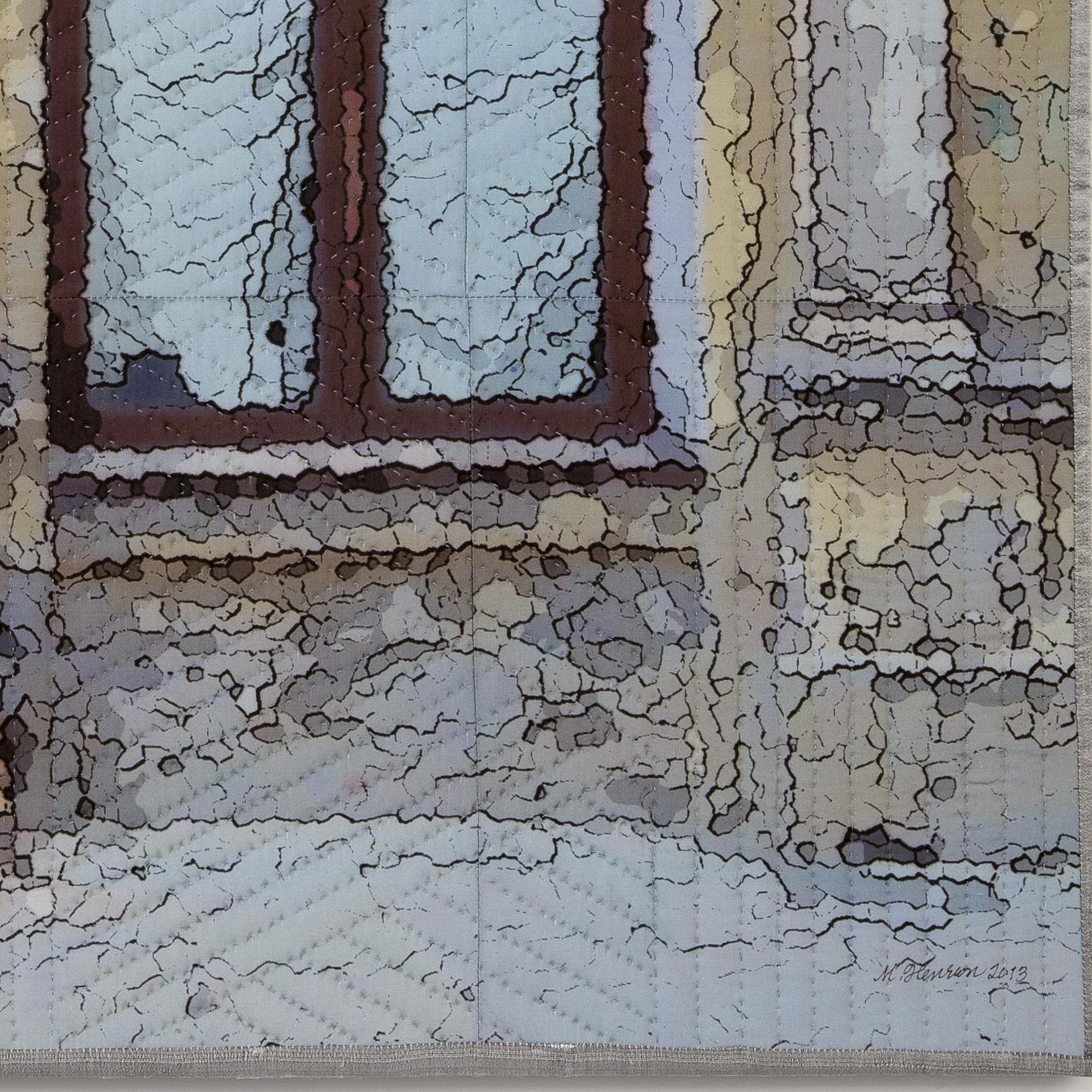 Krakow Window 1339, Mixed Media on Canvas - Contemporary Mixed Media Art by Marilyn Henrion