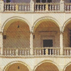 Krakow Windows 1314, Mixed Media on Canvas