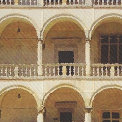 Fenêtres de Krakow 1314, techniques mixtes sur toile